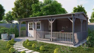 Blokhut - Tuinhuis Ragna | 40 mm | vuren onbehandeld beschikbaar voor biedingen