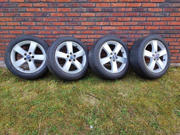 Originele 17" Ford velgen + banden 225/50ZR17 98W. (5x108), Auto-onderdelen, Banden en Velgen, Banden en Velgen, Zomerbanden, 17 inch