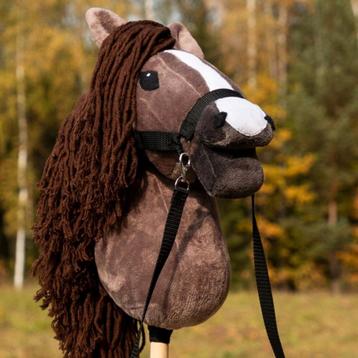 Hobby Horse stokpaard kastanje bruin met Halster | Luxe uitv beschikbaar voor biedingen