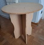 Ronde bijzettafel gemaakt uit spaanplaat met unieke driepoot, Rond, Moins de 55 cm, Enlèvement, Bois