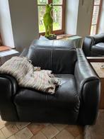 lederen zetel, Huis en Inrichting, Zetels | Zetels, Ophalen, Gebruikt, Driepersoons, Leer