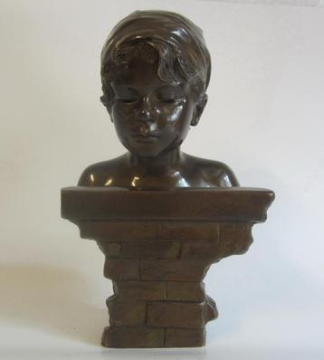 Authentieke art nouveau brons van Emmanuel Villanis, buste beschikbaar voor biedingen