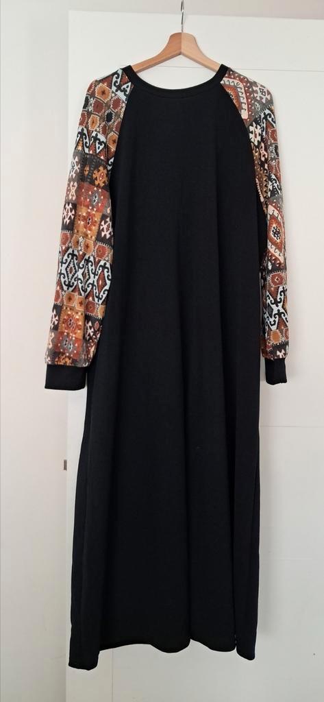 Zwart kleed met mouwenmotief., Kleding | Dames, Grote Maten, Gedragen, Zwart, Ophalen