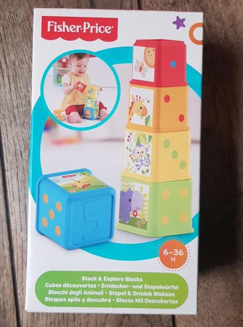 Stapelblokken - voelblokken- ontdek blokken 6-36m, Kinderen en Baby's, Speelgoed | Babyspeelgoed, Gebruikt, Overige typen, Ophalen of Verzenden