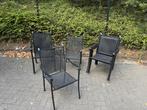 Antieke metalen tuinstoelen 8st - goede staat, Ophalen, Zo goed als nieuw, Metaal, Stapelbaar