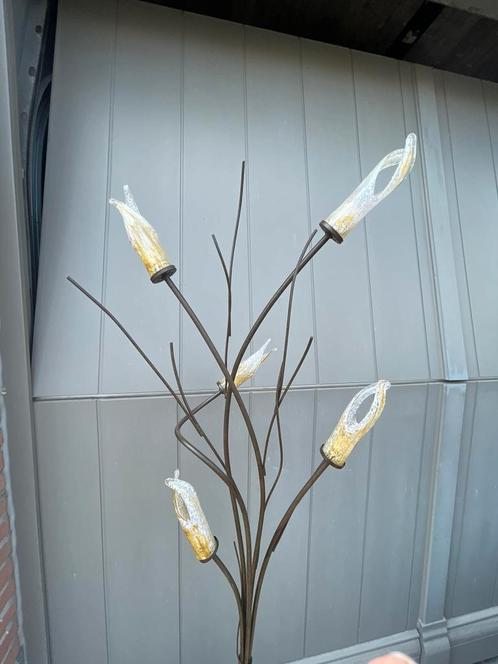 Staande lamp, Huis en Inrichting, Lampen | Vloerlampen, Zo goed als nieuw, Glas, Ophalen of Verzenden