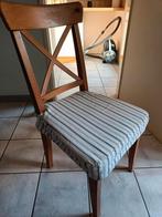 Lot de six chaises IKEA modèle INGOLF avec coussin, Enlèvement ou Envoi, IKEA, Bois, Cinq, Six Chaises ou plus