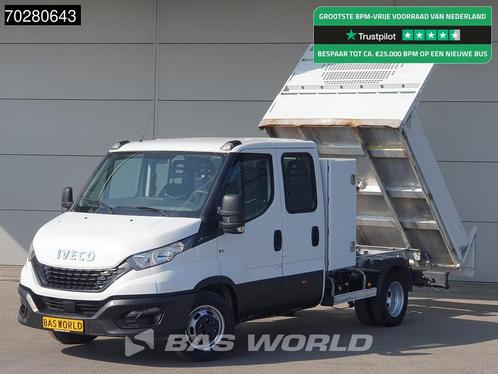 Iveco Daily 35C14 Kipper met Kist Dubbel Cabine Dubbellucht, Auto's, Bestelwagens en Lichte vracht, Bedrijf, Te koop, Airconditioning