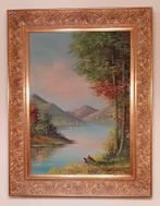 Tableau sur toile année 50 signé heller, Antiquités & Art, Art | Peinture | Classique, Enlèvement