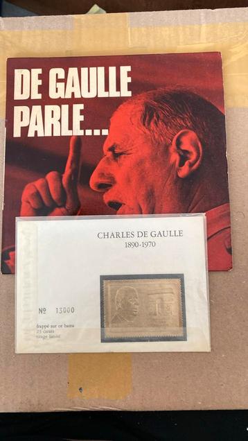 Historica/ DE GAULLE PARLE.! + 23carats postzegel limited!