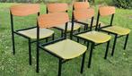 Ensemble vintage de chaises vertes, Maison & Meubles, Enlèvement, Utilisé