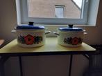 Set van 2 grote kookpotten, Huis en Inrichting, Keuken | Potten en Pannen, Gebruikt, Ophalen, Kookpan of Snelkookpan, Keramische plaat