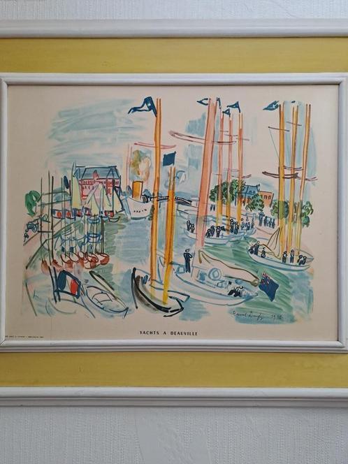 Raoul DUFY Yachts à Deauville 1926 lithographie, Antiek en Kunst, Kunst | Schilderijen | Klassiek, Ophalen of Verzenden