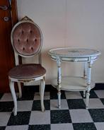 Bijzet tafeltje en stoel, Huis en Inrichting, Ophalen, Gebruikt