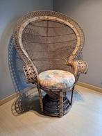Rieten Pauw Stoel Emmanuelle, Ophalen, Zo goed als nieuw, Eenpersoons, Riet of Rotan