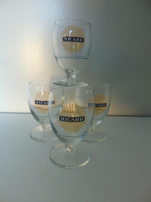 Set van 4 Ricard glaasjes, Verzamelen, Merken en Reclamevoorwerpen, Zo goed als nieuw, Gebruiksvoorwerp, Ophalen of Verzenden