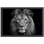 Toile portrait lion + cadre à pâtisserie 70x50cm, Antiquités & Art, Art | Peinture | Moderne, Envoi