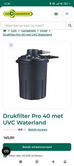 Drukfilter vijver Waterland pro 10 en 40 + uvc, Tuin en Terras, Ophalen