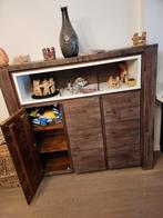 Livingkast henders&hazel met licht, Huis en Inrichting, Ophalen, Gebruikt, Overige houtsoorten, Met deur(en)