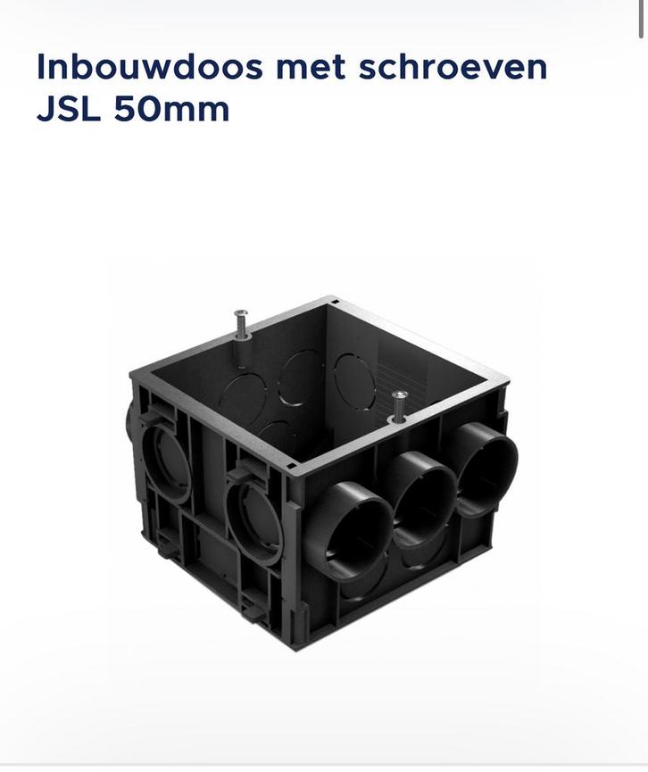 Inbouwdoos met schroeven 50 mm, Doe-het-zelf en Bouw, Elektriciteit en Kabels, Nieuw, Ophalen of Verzenden