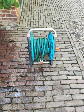 Gardena haspel met slang, Tuin en Terras, Ophalen of Verzenden, Gebruikt