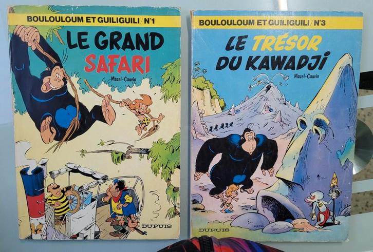 Lot de 2 bd sur Boulouloum et Guiliguili EO, Boeken, Stripverhalen, Gelezen, Ophalen of Verzenden