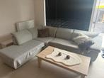 Lichtgrijze zetel te koop, Maison & Meubles, Canapés | Salons, Enlèvement, Utilisé, Banc d'angle, Tissus
