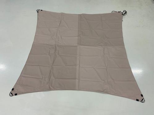 Schaduwdoek Nieuw 2.5 x 2.5 Taupe mix (Hele set met palen), Caravanes & Camping, Pare-brise, Neuf, Enlèvement