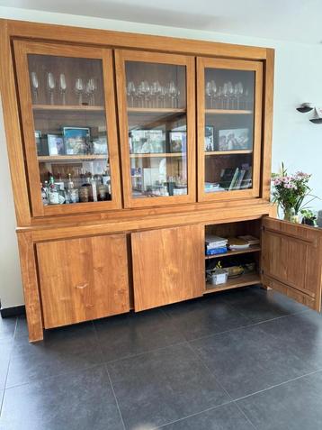 Vitrine kast Living (onbewerkte teak)