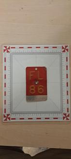 Zwitsers belastingplaatje voor fietsen 1986, Verzamelen, Overige Verzamelen, Verzenden, Gebruikt