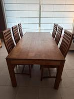 Complete massief houten eetplaats, Huis en Inrichting, Complete eetkamers, Ophalen, Zo goed als nieuw