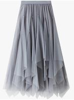 lichtgrijs Tutu -dames rok geplooide tule, laagjes, elastiek, Kleding | Dames, Ophalen of Verzenden, Nieuw, Grijs, Onder de knie
