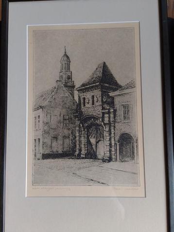 Romain Malfliet  1910 - 2006  Ets   Ninove Oude Begijnpoort  beschikbaar voor biedingen