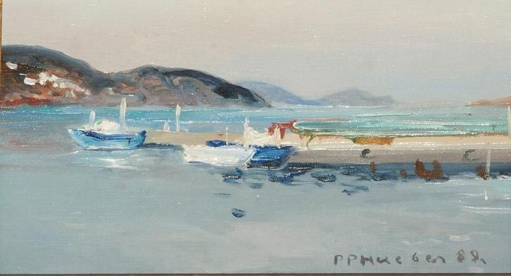 Pierre-Paul Hueber (1929-2006): Cassis (O/D, 49 x 34,5 cm), Antiek en Kunst, Kunst | Schilderijen | Klassiek, Ophalen of Verzenden