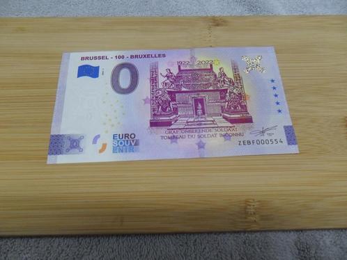 Ticket 0€ negen 100 jaar tombe van de onbekende soldaat., Postzegels en Munten, Bankbiljetten | Europa | Eurobiljetten, Los biljet