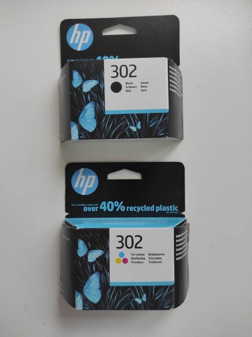 Lot de 2 cartouches HP 302 noir et HP 302 tricolore, Informatique & Logiciels, Fournitures d'imprimante, Neuf, Cartridge, Enlèvement ou Envoi