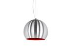 3 lampes suspensions design, ext. alu int. rouge, Ophalen, Gebruikt, Design tendance, Metaal