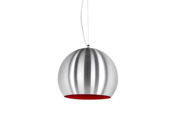 3 lampes suspensions design, ext. alu int. rouge beschikbaar voor biedingen