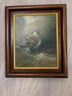 Schilderij zeezicht K. Dacey, Antiek en Kunst, Ophalen of Verzenden