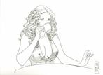 Milo Manara chinese inkt tekening 'MIEL' - getekend 30x24cm, Antiek en Kunst, Verzenden