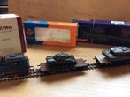 4 wagons met legermateriaal, Ophalen, Gelijkstroom of Wisselstroom, Wagon, Zo goed als nieuw