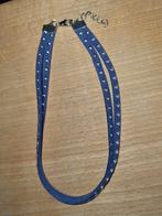 30 cm zachte koningsblauwe dubbele hals, Ophalen of Verzenden, Zo goed als nieuw, Blauw