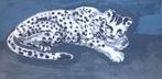 YUTAKA SONE / SNOW LEOPARD / KLEURZEEFDRUK / 28x57cm / SIG, Ophalen of Verzenden