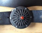 Mooie lederen ceintuur met vintage gesp-100cm, Kleding | Dames, Riemen en Ceinturen, Ophalen of Verzenden, Zo goed als nieuw, 90 tot 100 cm