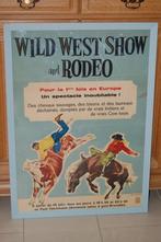 Affiche ancienne - Wild West Show & Rodeo - Cowboys - Bruxel, Enlèvement, Affiche, Utilisé