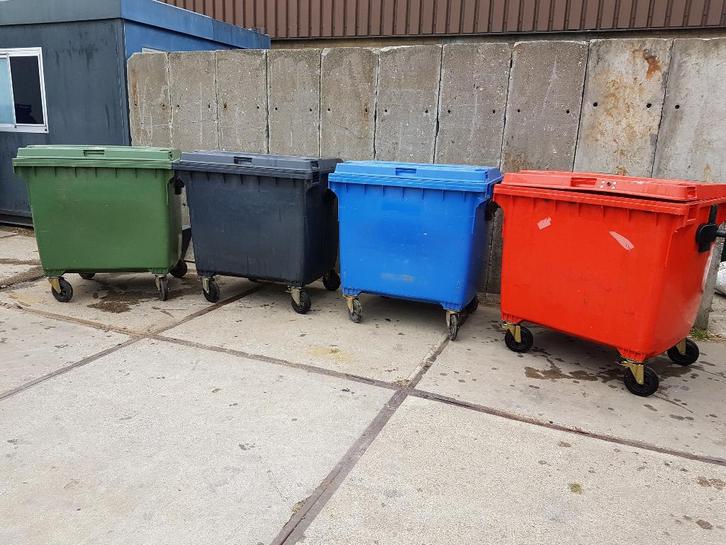 AANBIEDING Kunststof Afvalcontainer 1100L Direct Beschikbaar, Maison & Meubles, Accessoires pour la Maison | Poubelles, Utilisé