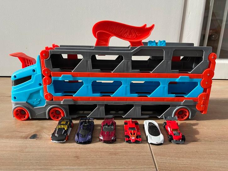 Hot Weels speedway transportwagen (uitbreidbaar), Enfants & Bébés, Jouets | Véhicules en jouets, Comme neuf, Enlèvement