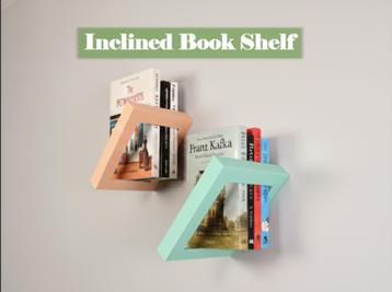 gekanteld boekenrek beschikbaar voor biedingen