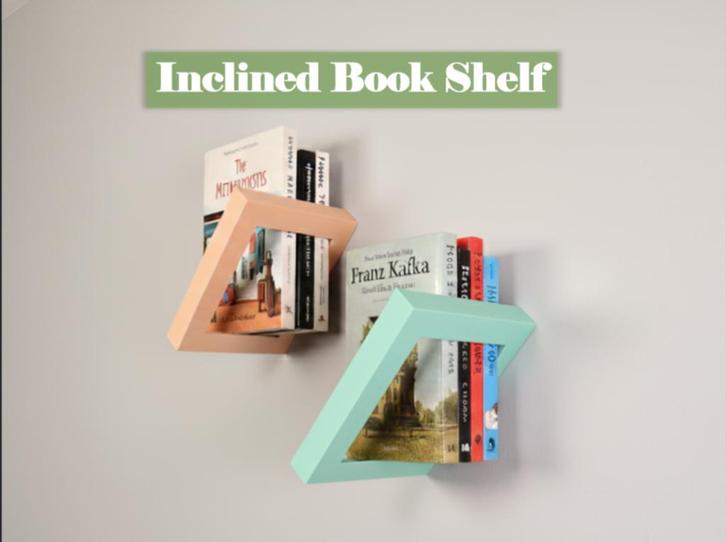 gekanteld boekenrek, Huis en Inrichting, Woonaccessoires | Wandplanken en Boekenplanken, Nieuw, Ophalen of Verzenden