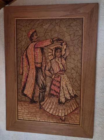 Handgemaakt wanddecoratie van dansend paar beschikbaar voor biedingen